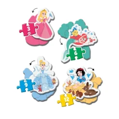 Clementoni Cartes|Princesses Disney|Disney Princess - 1x3 + 1x6 + 1x9 + 1x12 pièces