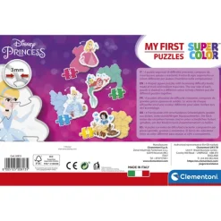 Clementoni Cartes|Princesses Disney|Disney Princess - 1x3 + 1x6 + 1x9 + 1x12 pièces