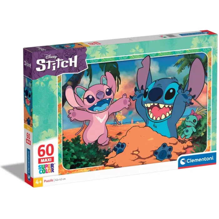 Clementoni Cartes|Personnages Disney|Disney Stitch - 60 pièces