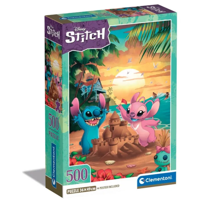 Clementoni Personnages Disney|Football|Disney Stitch - 500 pièces