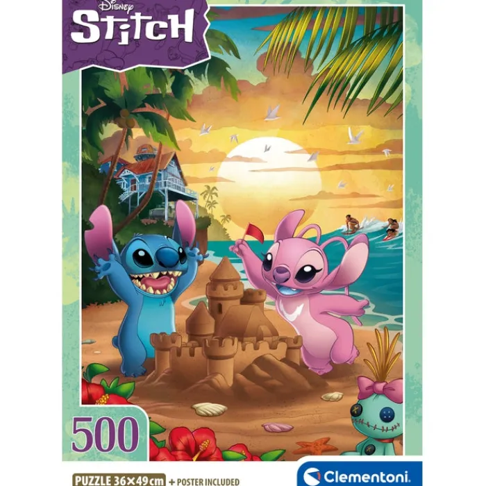 Clementoni Personnages Disney|Football|Disney Stitch - 500 pièces