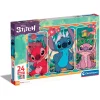 Clementoni Personnages Disney|Cartes|Disney Stitch - 24 pièces