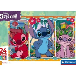 Clementoni Personnages Disney|Cartes|Disney Stitch - 24 pièces