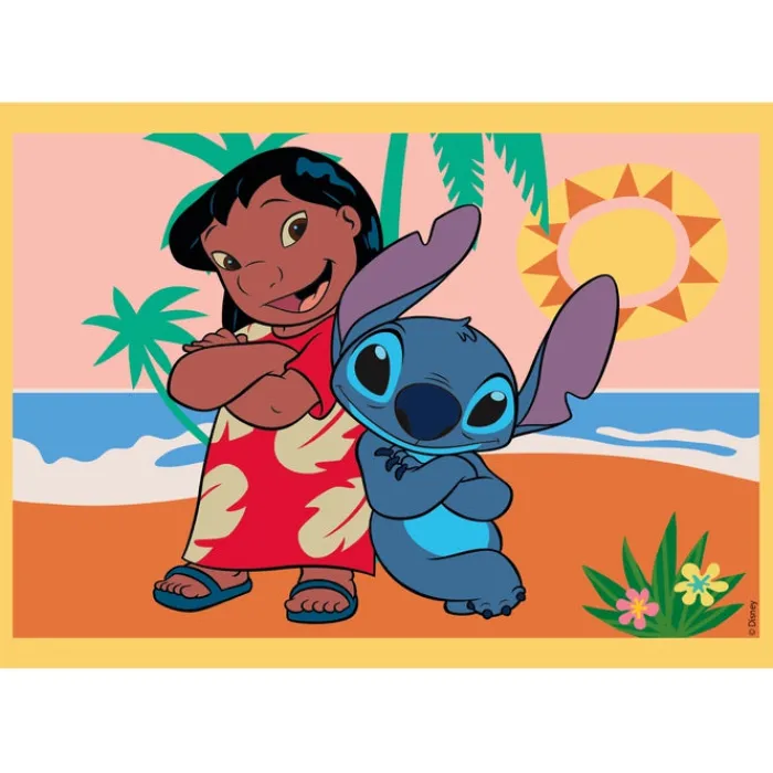 Clementoni Cartes|Personnages Disney|Disney Stitch - 1x12 + 1x16 + 1x20 + 1x24 pièces