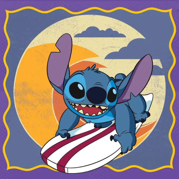 Clementoni Cartes|Personnages Disney|Disney Stitch - 3x48 pièces