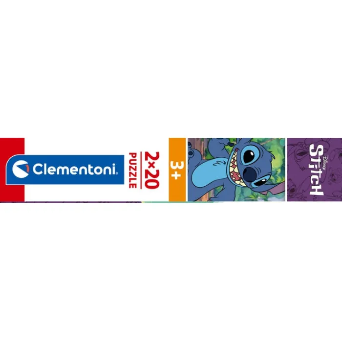 Clementoni Cartes|Personnages Disney|Disney Stitch - 2x20 pièces