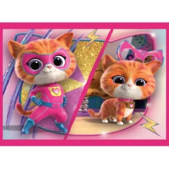 Clementoni Cartes|Personnages Disney|Disney Super Kitties - 1x12 + 1x16 + 1x20 + 1x24 pièces