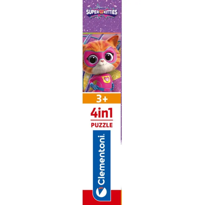 Clementoni Cartes|Personnages Disney|Disney Super Kitties - 1x12 + 1x16 + 1x20 + 1x24 pièces