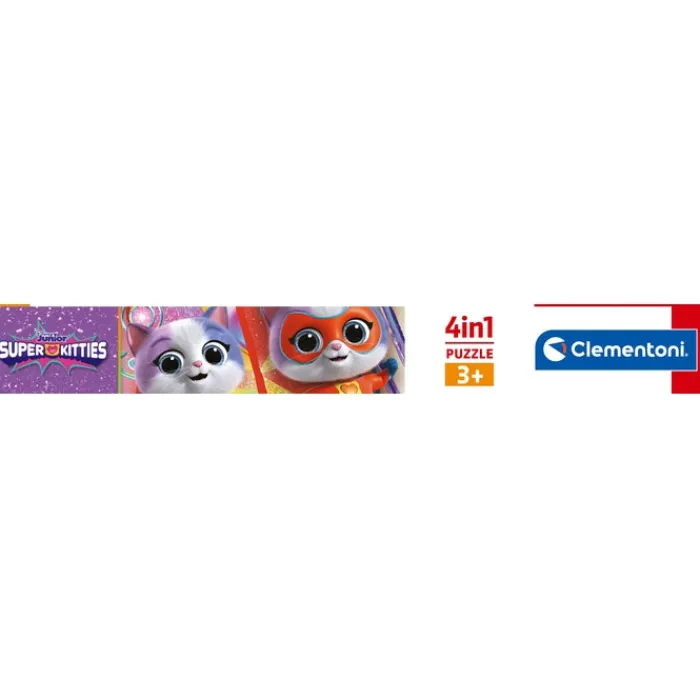 Clementoni Cartes|Personnages Disney|Disney Super Kitties - 1x12 + 1x16 + 1x20 + 1x24 pièces