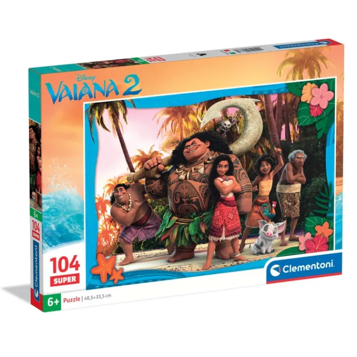Clementoni Cartes|Princesses Disney|Disney Vaiana 2 - 104 pièces