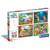 Clementoni Cartes|Personnages Disney|Disney Winnie The Pooh - 1x12 + 1x16 + 1x20 + 1x24 pièces