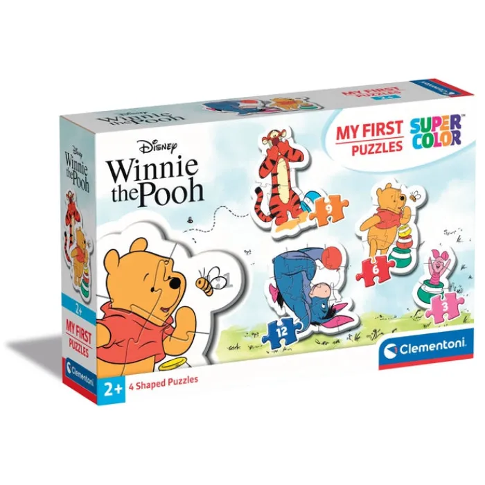 Clementoni Cartes|Personnages Disney|Disney Winnie The Pooh - 1x3 + 1x6 + 1x9 + 1x12 pièces