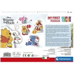 Clementoni Cartes|Personnages Disney|Disney Winnie The Pooh - 1x3 + 1x6 + 1x9 + 1x12 pièces
