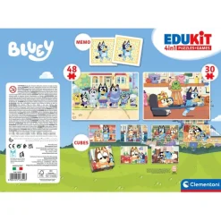 Clementoni Mémo|Edukit 4 en 1 - Bluey