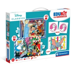 Clementoni Mémo|Edukit 4 en 1 - Disney Classic