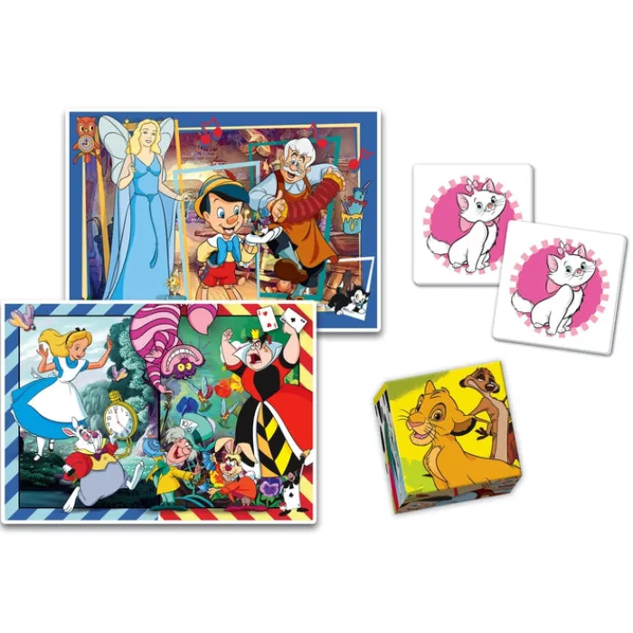 Clementoni Mémo|Edukit 4 en 1 - Disney Classic