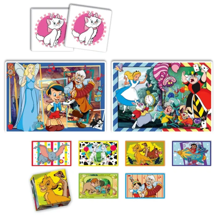 Clementoni Mémo|Edukit 4 en 1 - Disney Classic