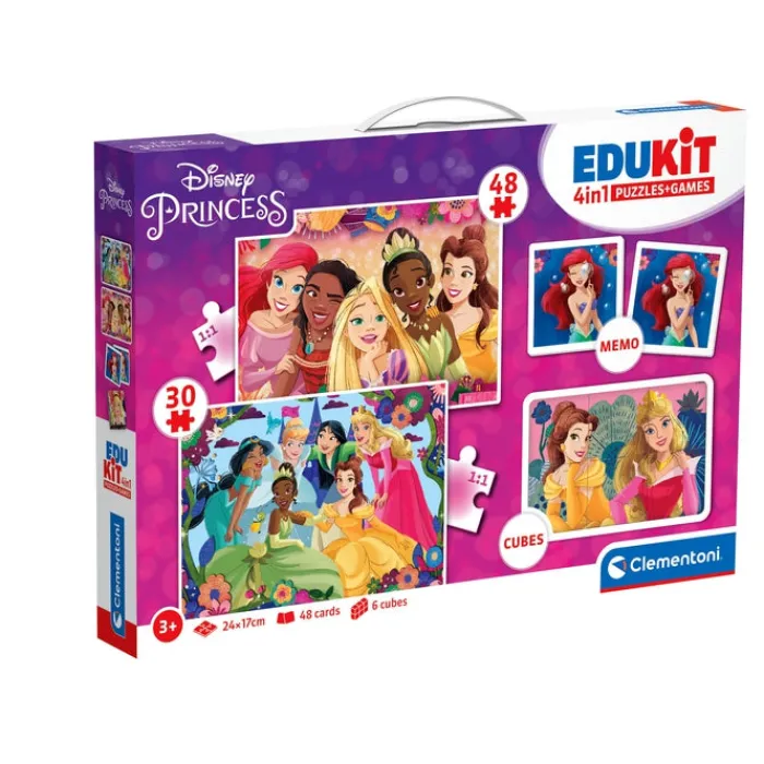 Clementoni Mémo|Edukit 4 en 1 - Disney Princess
