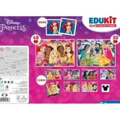 Clementoni Mémo|Edukit 4 en 1 - Disney Princess