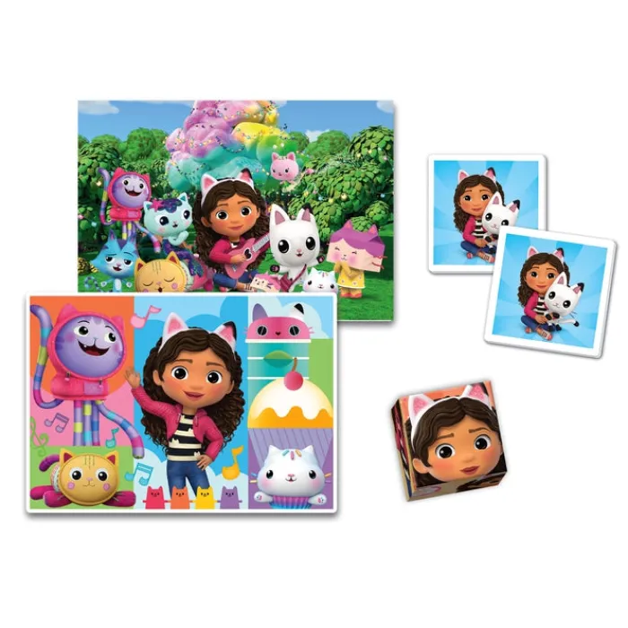 Clementoni Mémo|Edukit 4 en 1 - Gabby et la maison magique