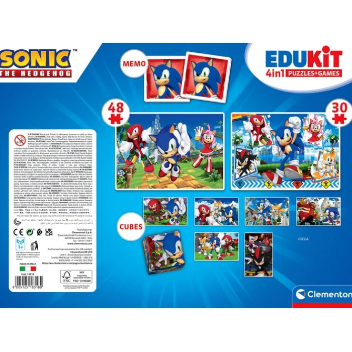Clementoni Mémo|Edukit 4 en 1 - Sonic