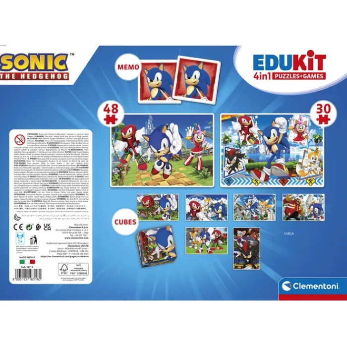 Clementoni Mémo|Edukit 4 en 1 - Sonic
