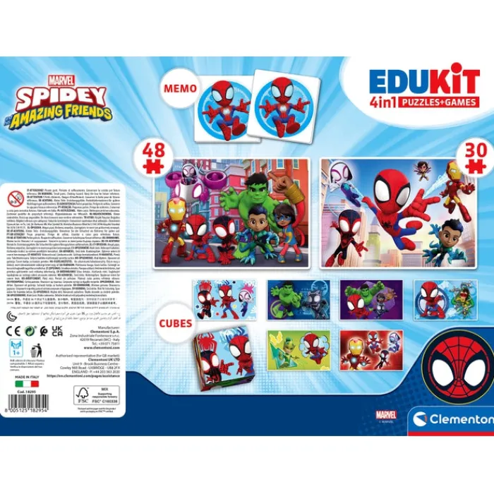 Clementoni Les Formes Et Les Couleurs|Edukit 4 en 1 - Spidey