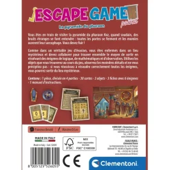 Clementoni Jeux Modernes|Escape Game - La pyramide du pharaon