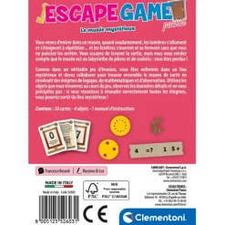 Clementoni Jeux Modernes|Escape Game - Le musée mystérieux