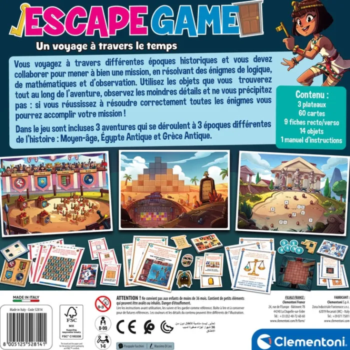 Clementoni Escape Game|Escape Game - Un voyage à travers le temps
