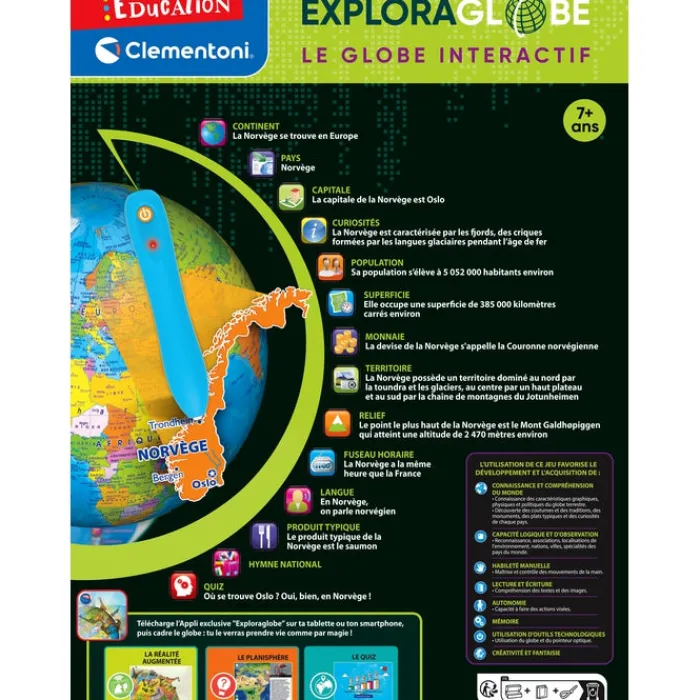 Clementoni La Géographie Et La Nature|Exploraglobe - Le globe interactif
