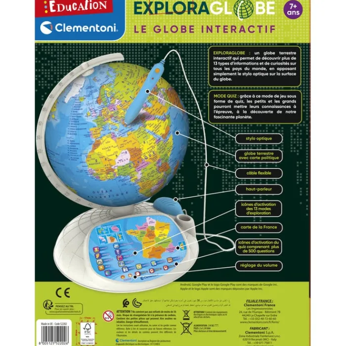 Clementoni La Géographie Et La Nature|Exploraglobe - Le globe interactif