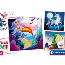 Clementoni Cartes|Illustrations|Fantastic Creatures - 3x48 pièces