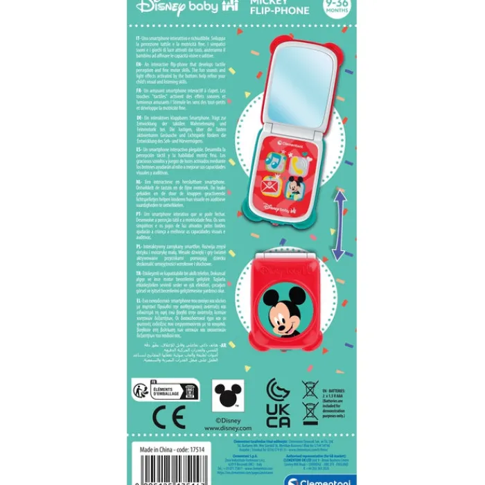 Clementoni Jouets Musicaux|Flip Phone - Mickey