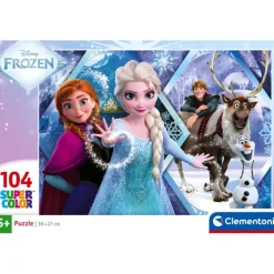 Clementoni Cartes|Princesses Disney|Frozen - 104 pièces