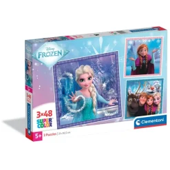 Clementoni Cartes|Princesses Disney|Frozen - 3x48 pièces