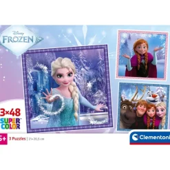 Clementoni Cartes|Princesses Disney|Frozen - 3x48 pièces