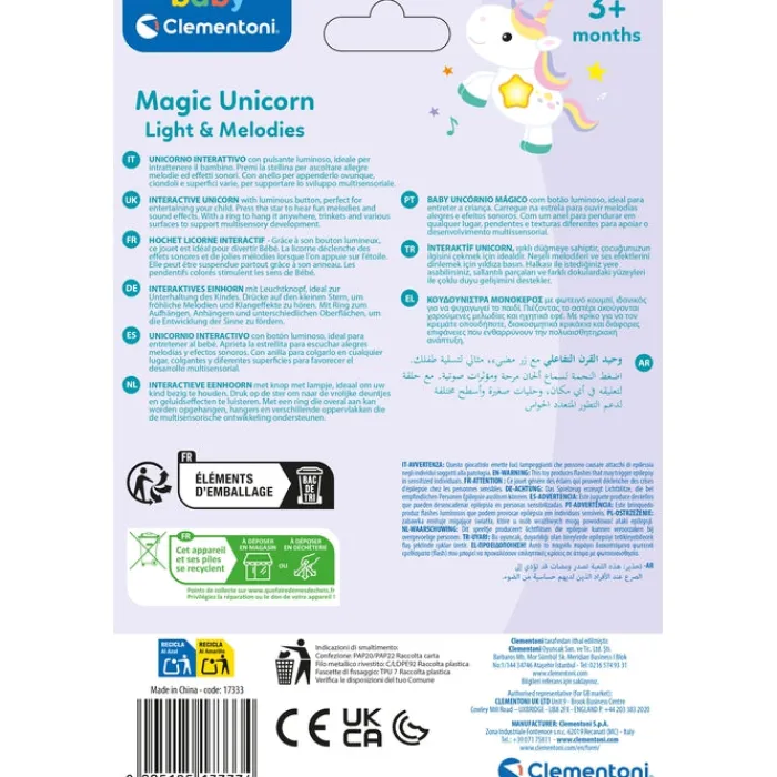 Clementoni Hochets|Hochet électronique - Licorne