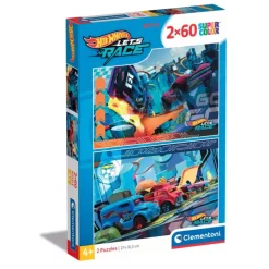 Clementoni Cartes|Autres Personnages|Hotwheels - 60 pièces