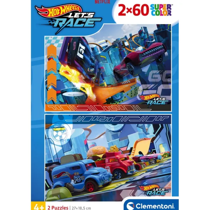 Clementoni Cartes|Autres Personnages|Hotwheels - 60 pièces