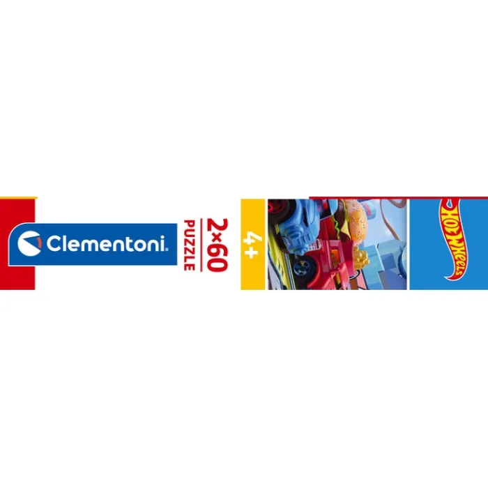 Clementoni Cartes|Autres Personnages|Hotwheels - 60 pièces