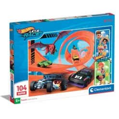 Clementoni Cartes|Autres Personnages|Hotwheels - 104 pièces