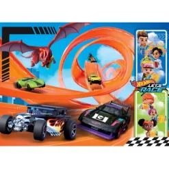 Clementoni Cartes|Autres Personnages|Hotwheels - 104 pièces