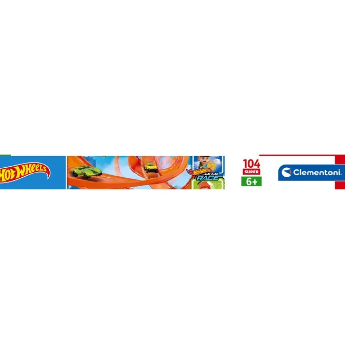 Clementoni Cartes|Autres Personnages|Hotwheels - 104 pièces