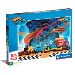 Clementoni Cartes|Autres Personnages|Hotwheels - 104 pièces