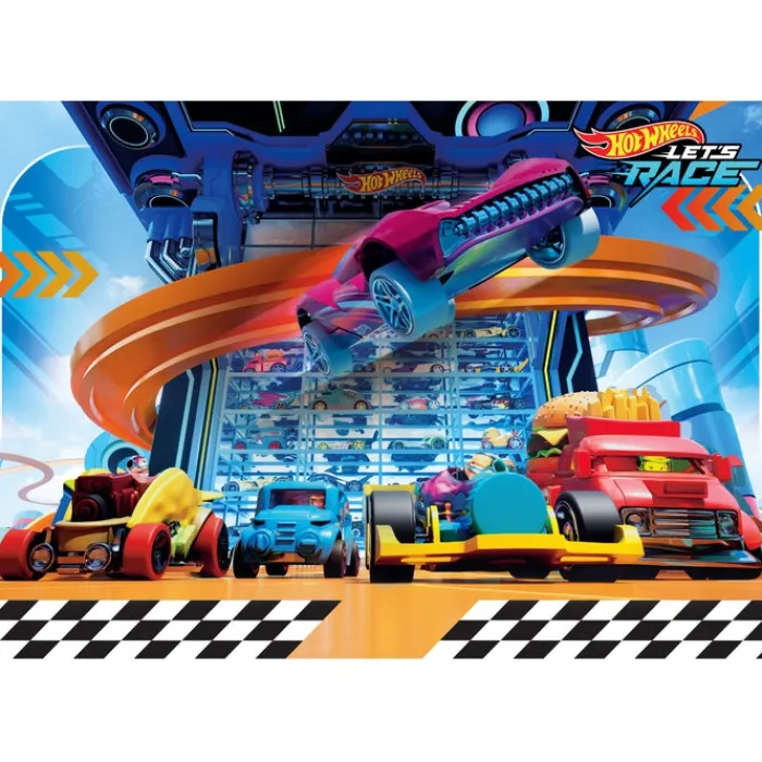 Clementoni Cartes|Autres Personnages|Hotwheels - 104 pièces