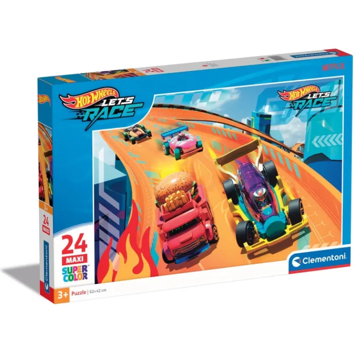 Clementoni Cartes|Autres Personnages|Hotwheels - 24 pièces
