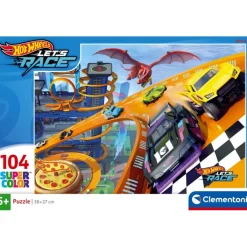 Clementoni Cartes|Autres Personnages|Hotwheels - 104 pièces