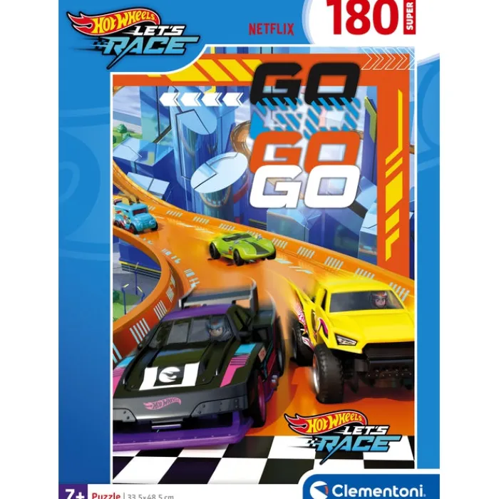 Clementoni Cartes|Autres Personnages|Hotwheels - 180 pièces