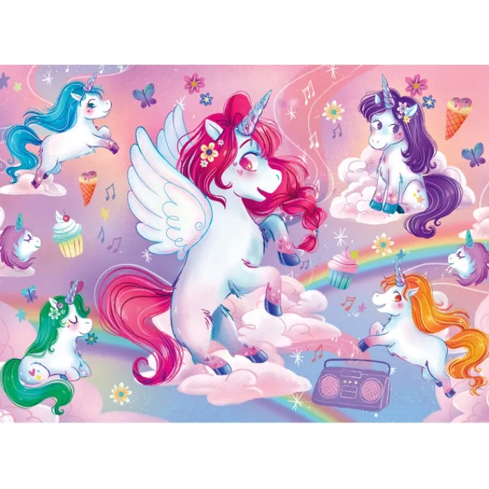Clementoni Cartes|Illustrations|Jolly Unicorns - 24 pièces